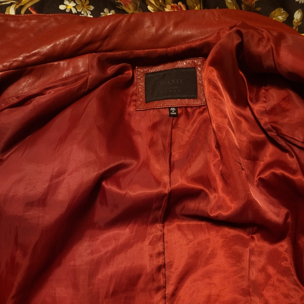 Avanti red leather jacket 3XL - Picture 8 of 9